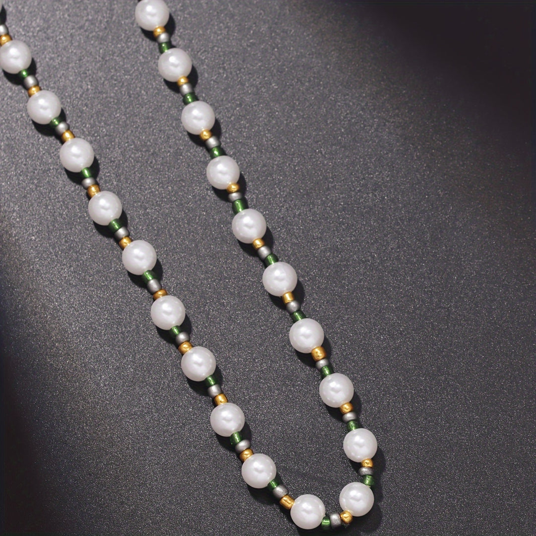 Heren Ketting | Avant-Garde Kunstparels | Stijlvol & Uniek Design | Imitatieparel