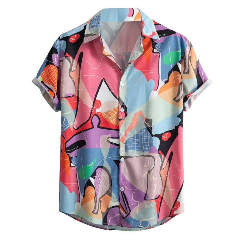 Heren Shirt | Korte Mouw | Paisley Print | Zomer