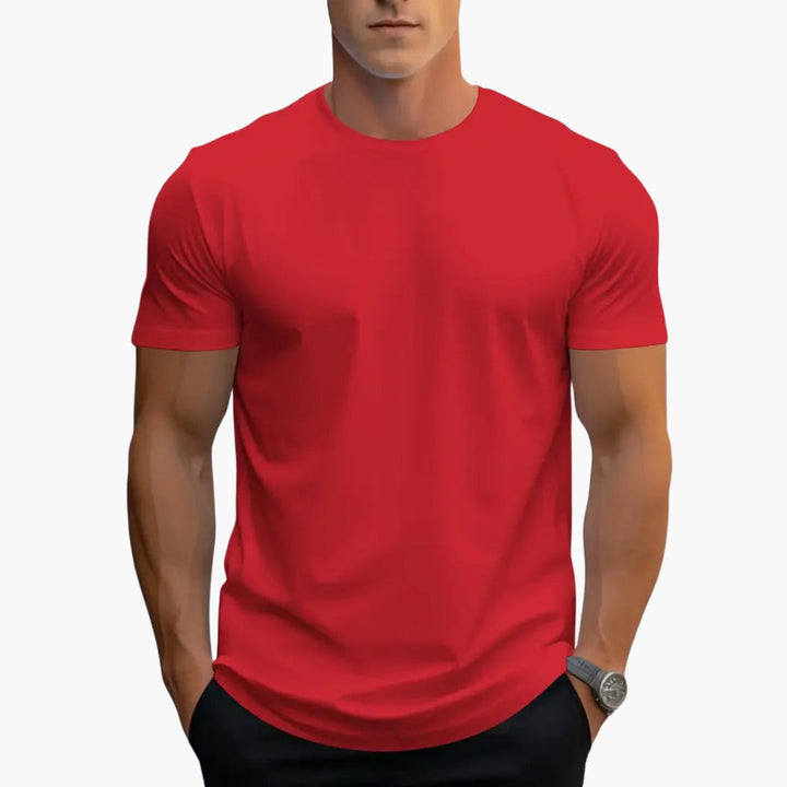 Heren T-Shirt | Ronde Hals | Korte Mouwen | Recht