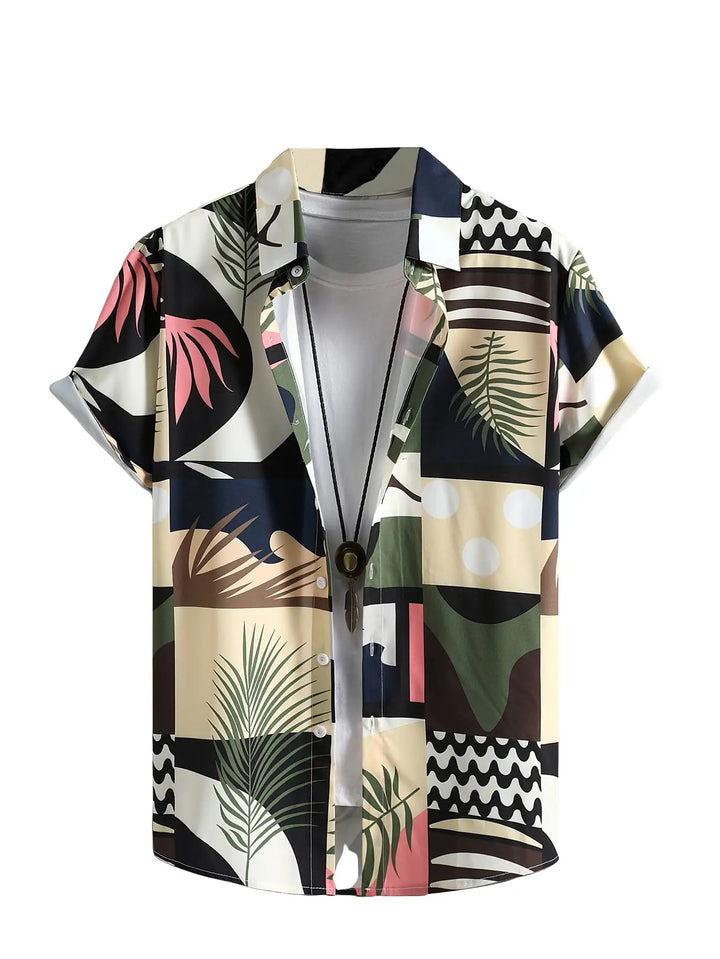 Heren Shirt | Korte Mouw | Bloemenprint | Zomer