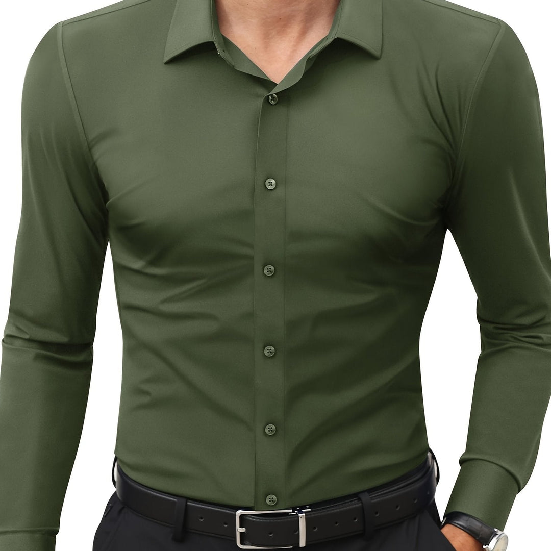 Heren Shirt | Slimfit | Lange Mouw | Zomer