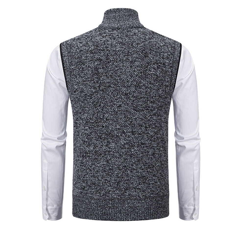 Truien Heren | Klassieke Gebreide Sweater met Rits | Zachte Stof