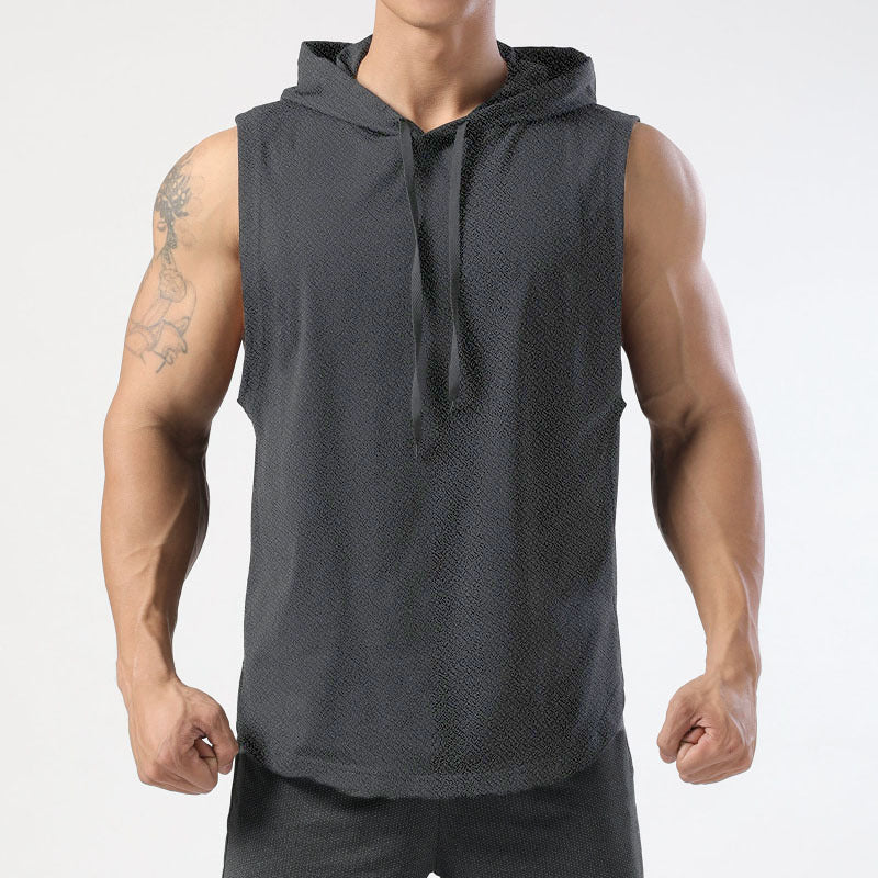 Heren Hoodie | Mouwloze Hoodie | Trekkoord | Zomer