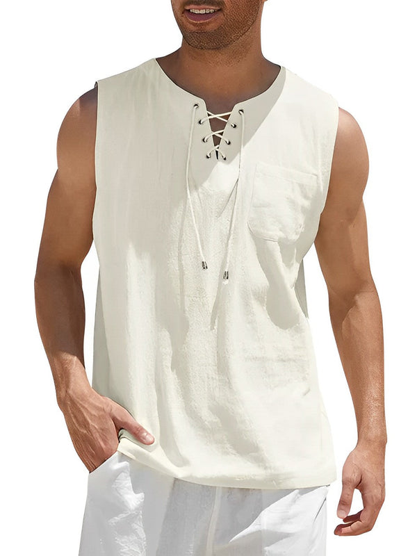 Heren Tanktop | Straight | Vetersluiting | Zomer