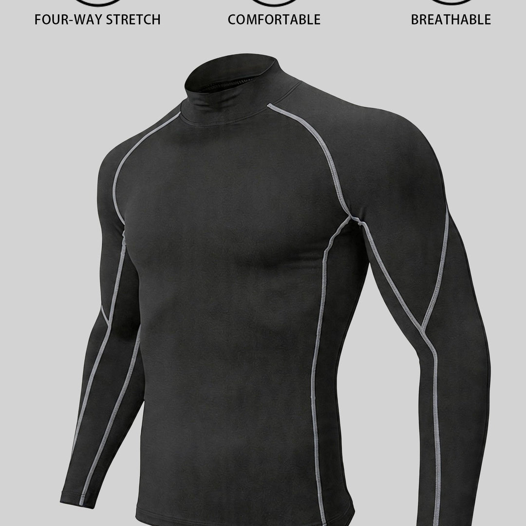 Heren Sportshirt | Slimfit | Hoge Kraag | Zomer