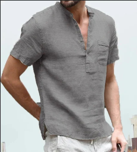 Heren Shirt | Straight | Korte Mouw Met Knoopjes | Zomer