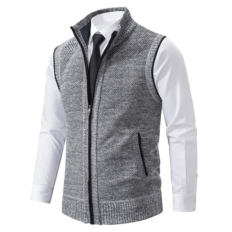 Truien Heren | Klassieke Gebreide Sweater met Rits | Zachte Stof