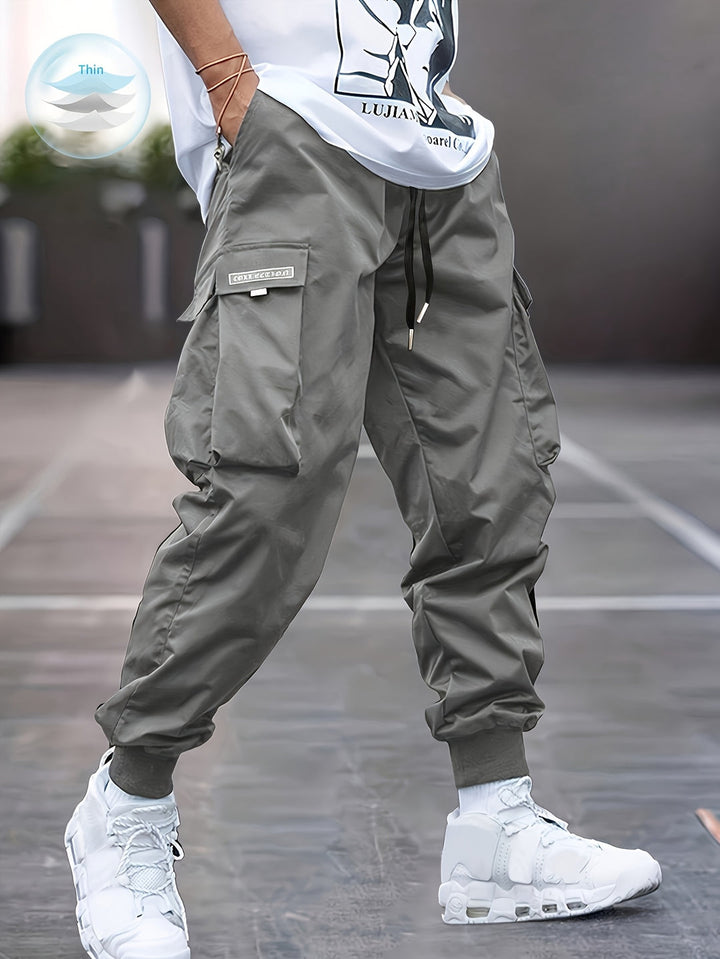 Heren Cargo Broek | Trekkoord Tailleband & Meerdere Zakken | Lente & Herfst