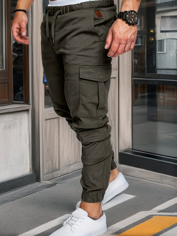 Heren Cargo Broek | Slimfit | Trekkoord | Zomer