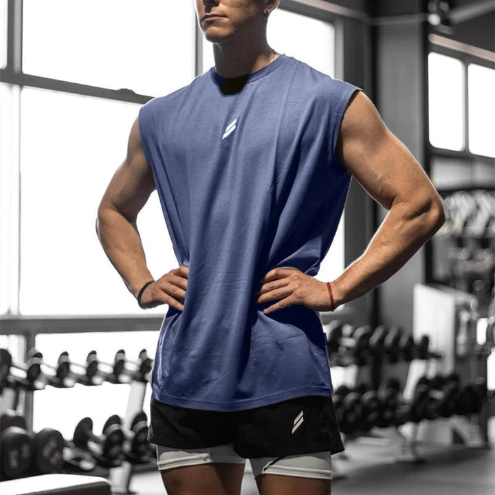 Heren Sport top | Mouwloze Top | Ronde Hals | Sportief