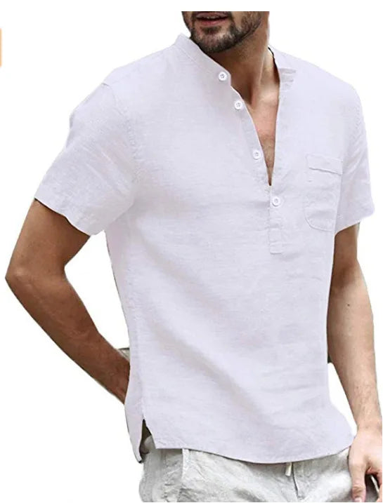 Heren Shirt | Straight | Korte Mouw Met Knoopjes | Zomer