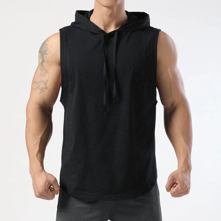 Heren Hoodie | Mouwloze Hoodie | Trekkoord | Zomer