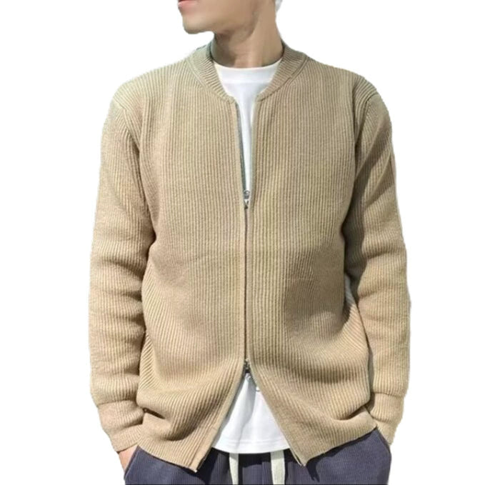 Heren Cardigan | Slimfit | Met Ritssluiting | Geribde structuur