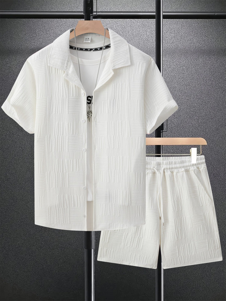 Heren Zomerset | Casual & Comfortabel | Korte Mouwen & Trekkoord Shorts