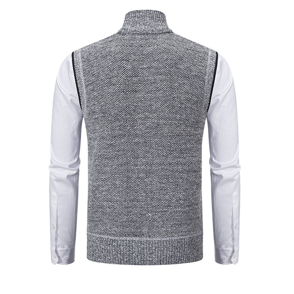 Truien Heren | Klassieke Gebreide Sweater met Rits | Zachte Stof