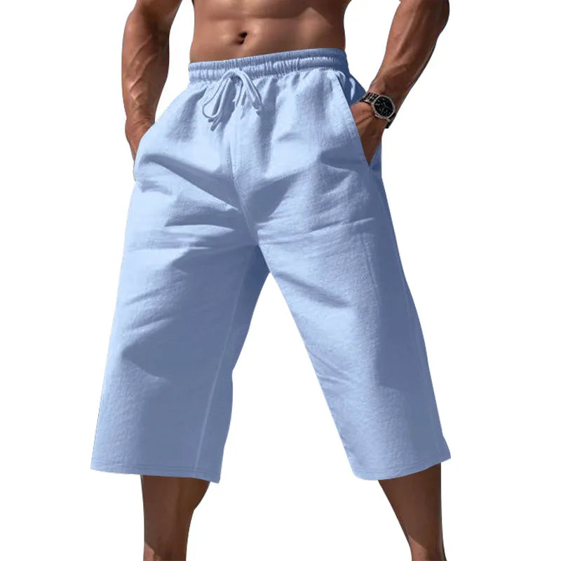 Heren Korte Broek | Straight | Elastische Taille Trekkoord | Zomer