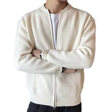 Heren Cardigan | Slimfit | Met Ritssluiting | Geribde structuur