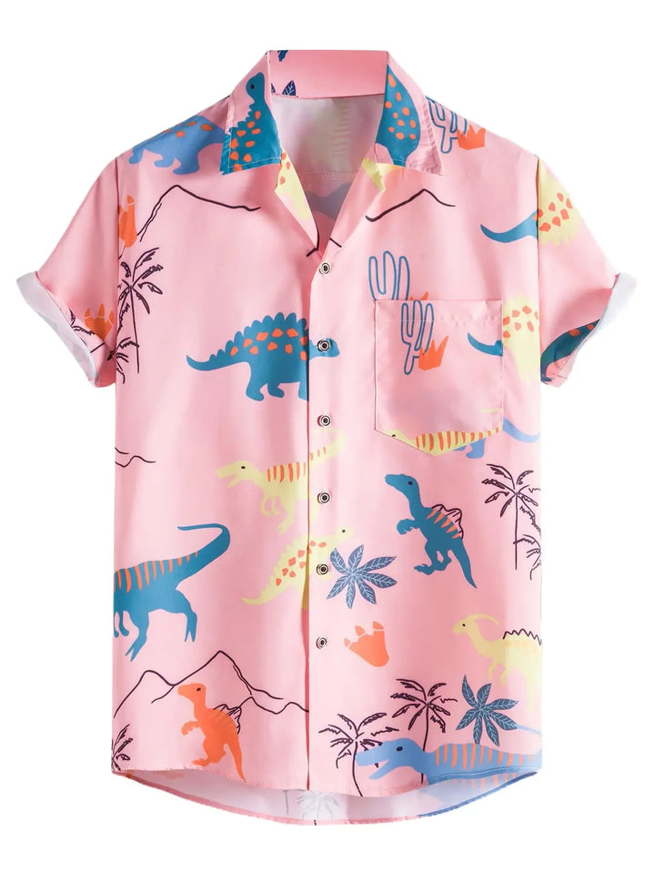 Heren Shirt | Korte Mouw | Bloemenprint | Zomer