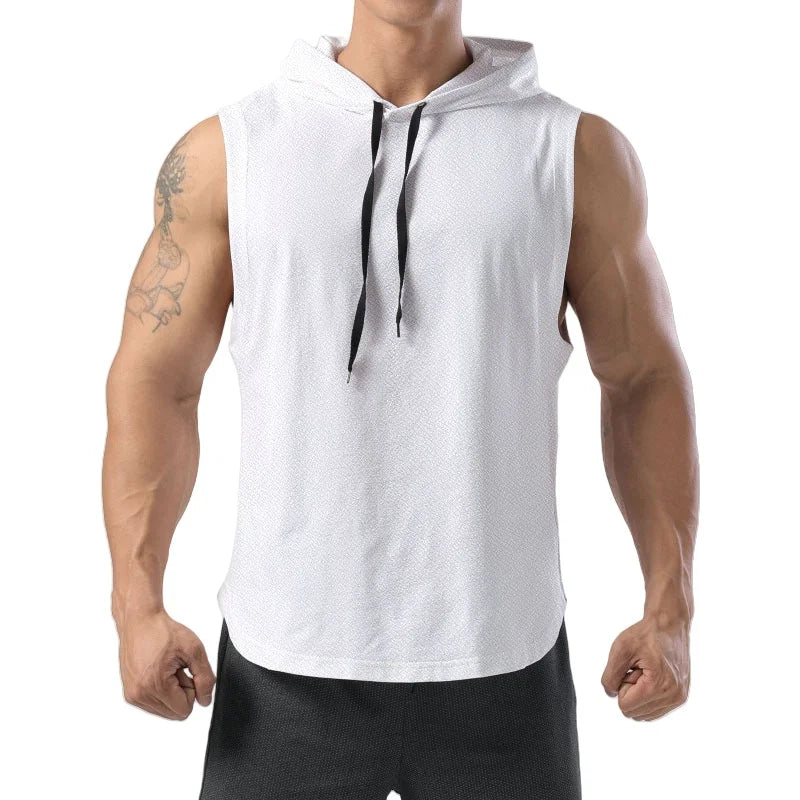 Heren Hoodie | Mouwloze Hoodie | Trekkoord | Zomer