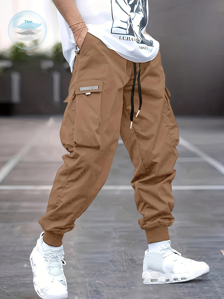 Heren Cargo Broek | Trekkoord Tailleband & Meerdere Zakken | Lente & Herfst