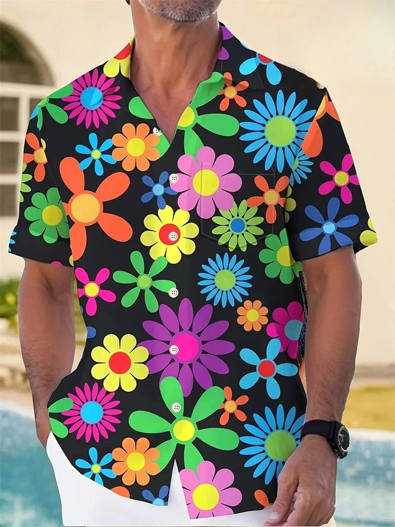 Heren Shirt | Azteekse Print | Resort Casual | Zomer