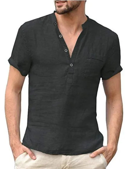 Heren Shirt | Straight | Korte Mouw Met Knoopjes | Zomer