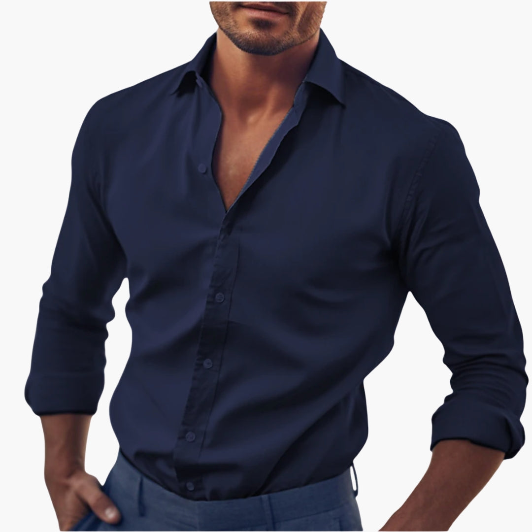 Heren Overhemd | Slim Fit Shirt | Lange Mouwen | Klassiek