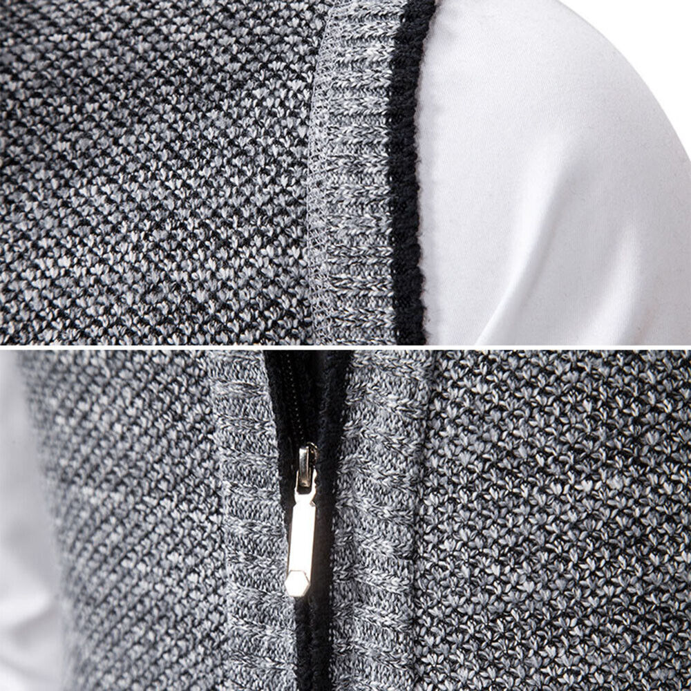 Truien Heren | Klassieke Gebreide Sweater met Rits | Zachte Stof