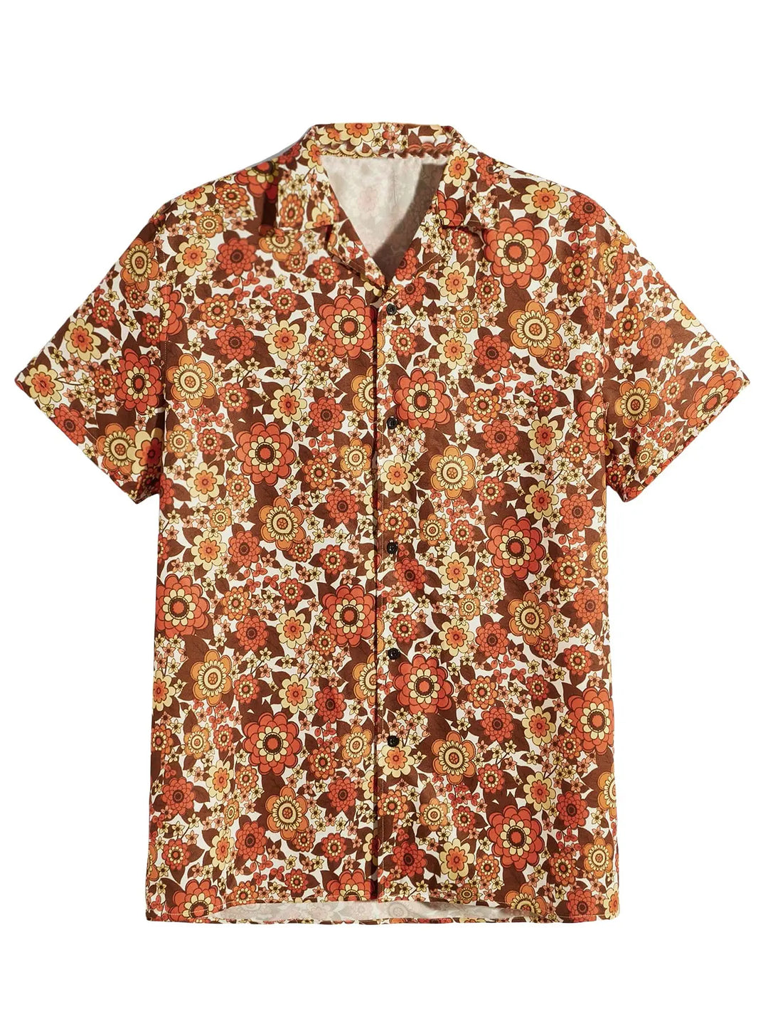 Heren Shirt | Korte Mouw | Bloemenprint | Zomer