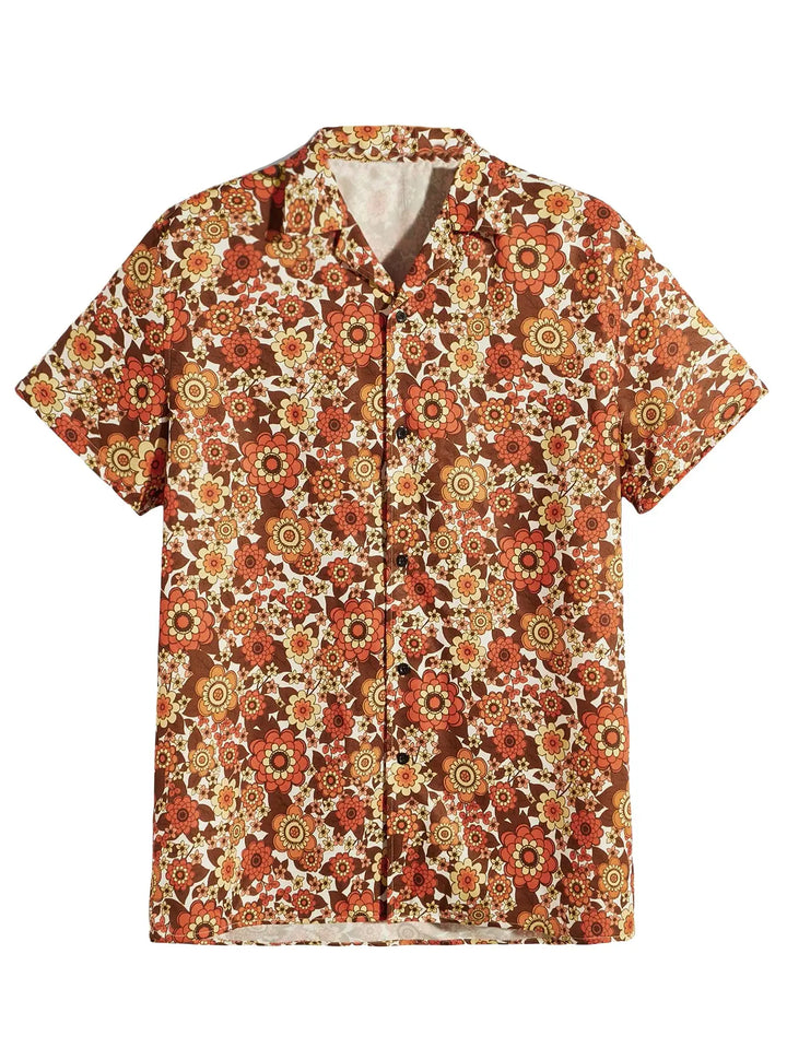 Heren Shirt | Korte Mouw | Bloemenprint | Zomer
