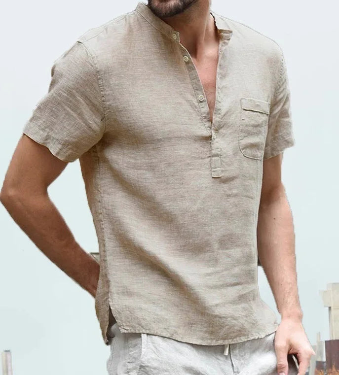 Heren Shirt | Straight | Korte Mouw Met Knoopjes | Zomer