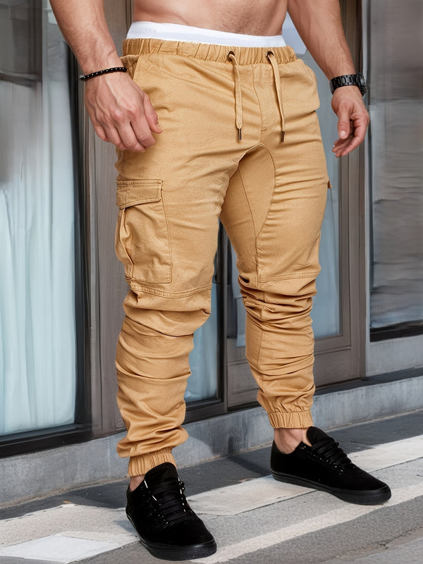 Heren Cargo Broek | Slimfit | Trekkoord | Zomer