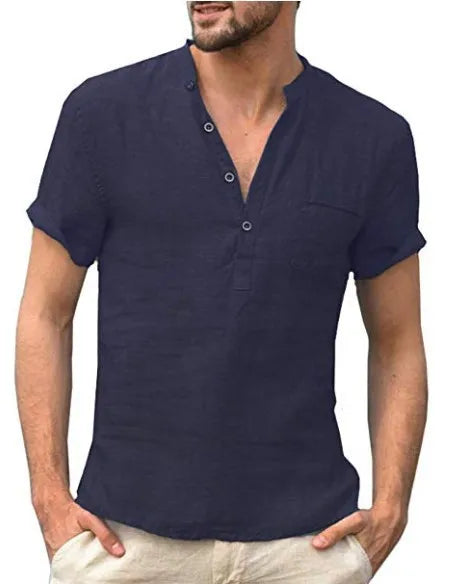 Heren Shirt | Straight | Korte Mouw Met Knoopjes | Zomer