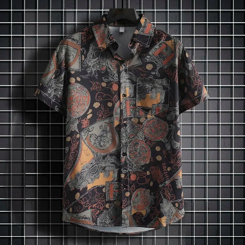 Heren Shirt | Paisley Dessin | Vintage Look | Zomer