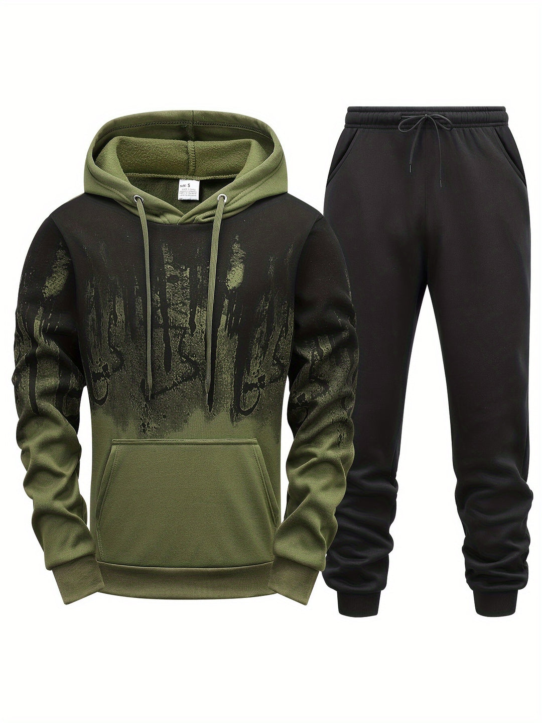 Heren Sweatsuit Set | Gedrukt Patroon | Ademend Polyester | Voor alle seizoenen