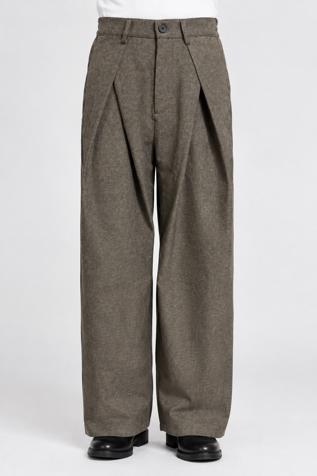 Heren Plissé Pantalon Hoge Taille - Elegant Klassiek