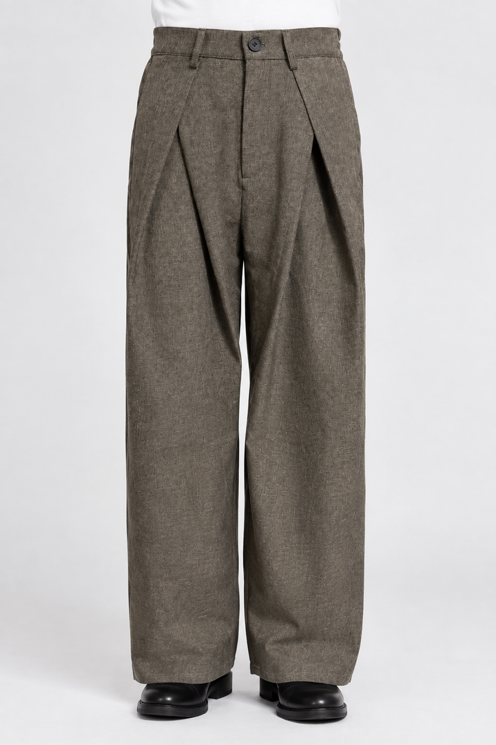 Heren Plissé Pantalon Hoge Taille - Elegant Klassiek