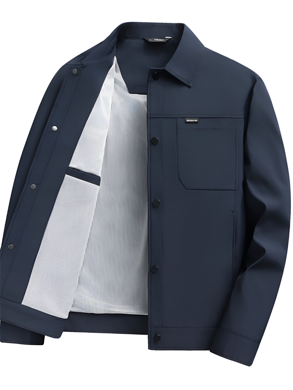 Heren Casual Jas | Duurzaam & Stijlvol | Knoopsluiting & Meerdere Zakken | Lente & Herfst