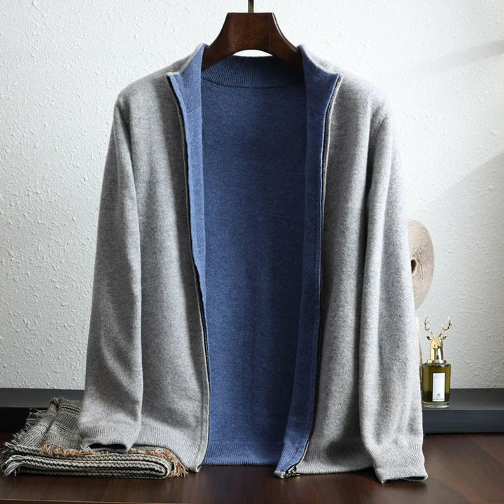 Heren Cardigan | Straight | Met Rits | Lange mouw