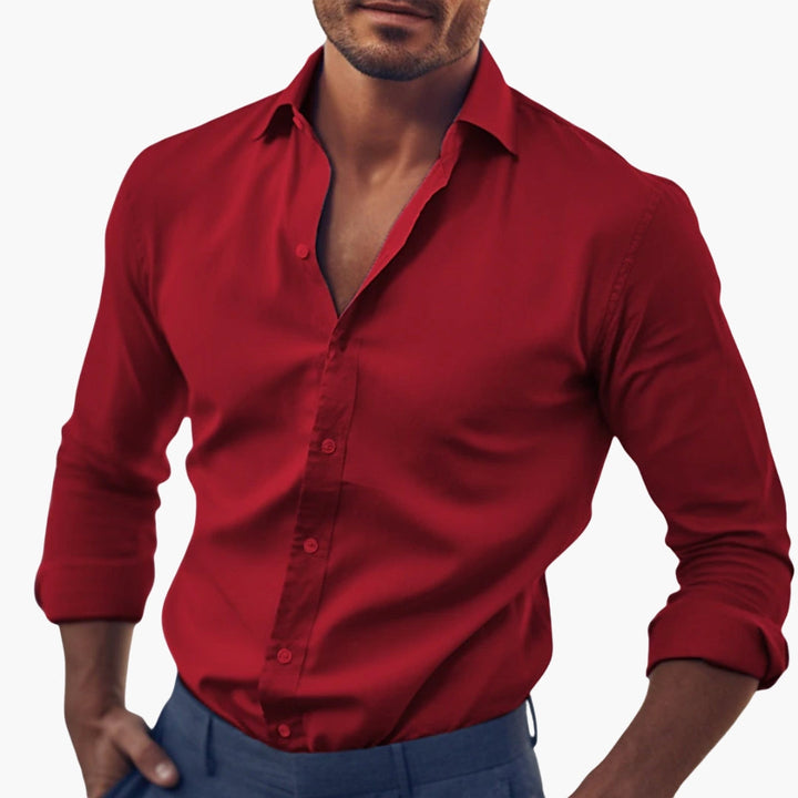 Heren Overhemd | Slim Fit Shirt | Lange Mouwen | Klassiek