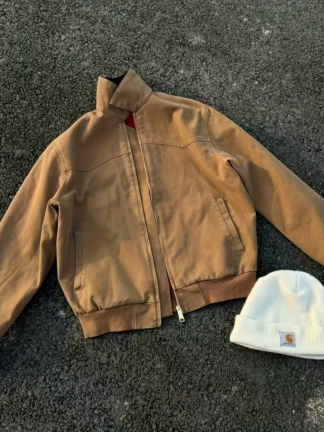 Heren Jas | Vintage Straight | Met Rits | Lente