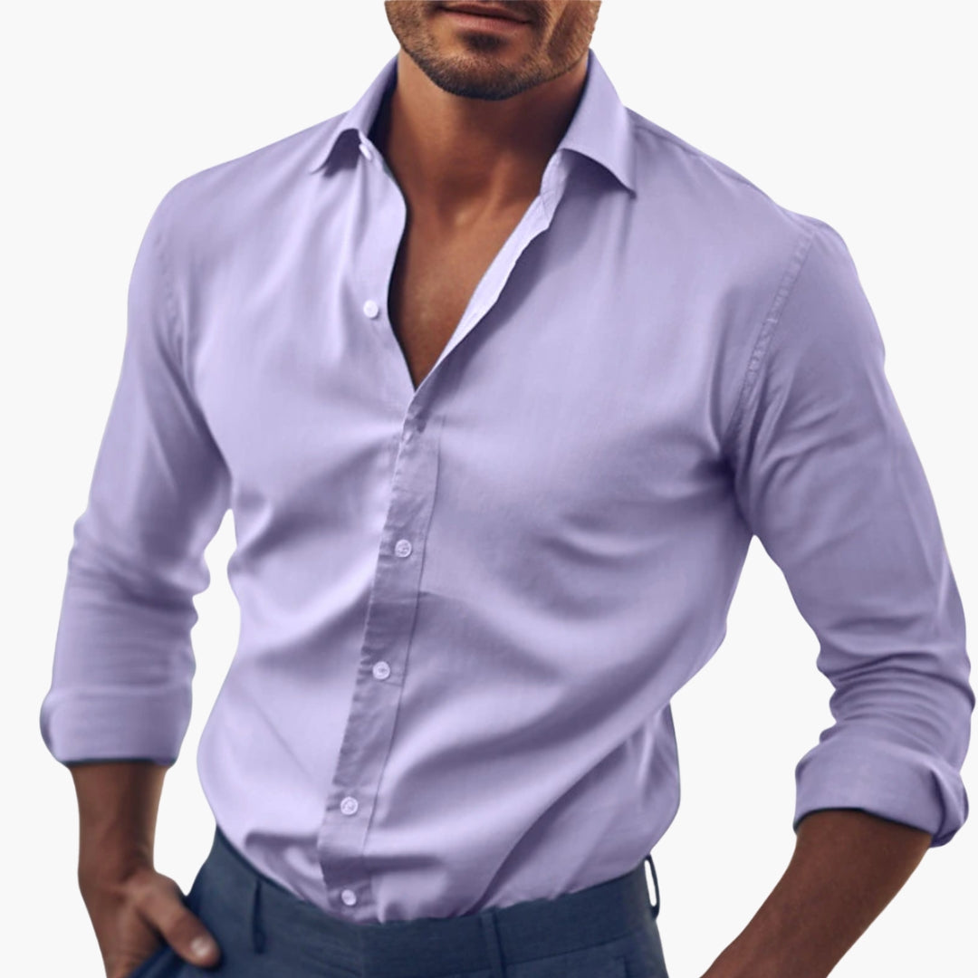 Heren Overhemd | Slim Fit Shirt | Lange Mouwen | Klassiek