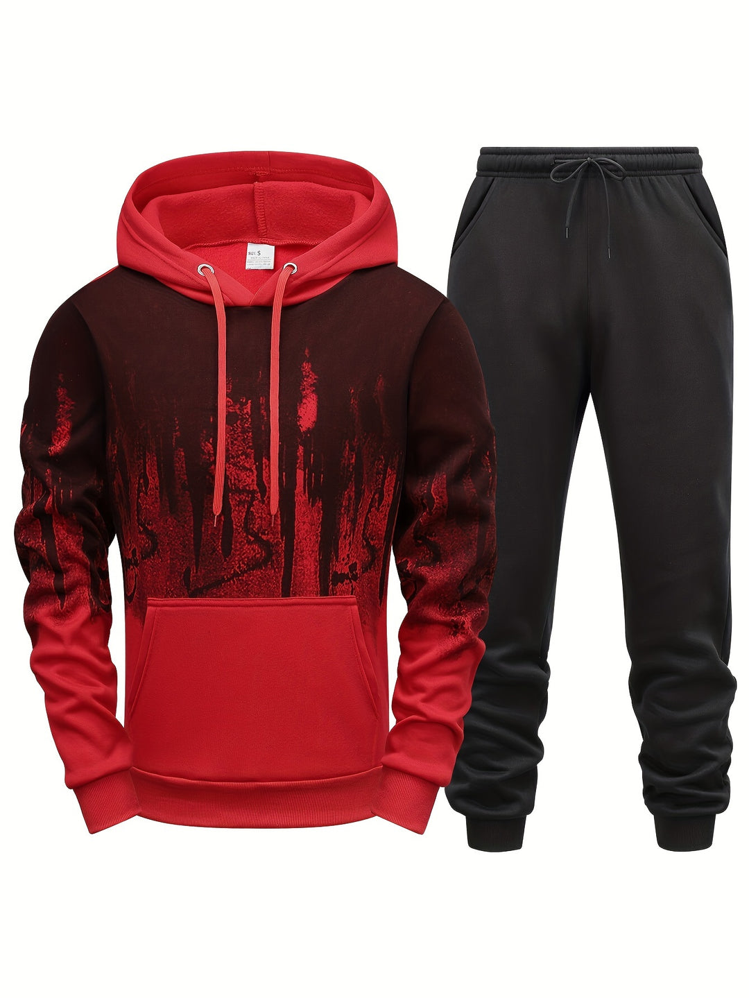 Heren Sweatsuit Set | Gedrukt Patroon | Ademend Polyester | Voor alle seizoenen