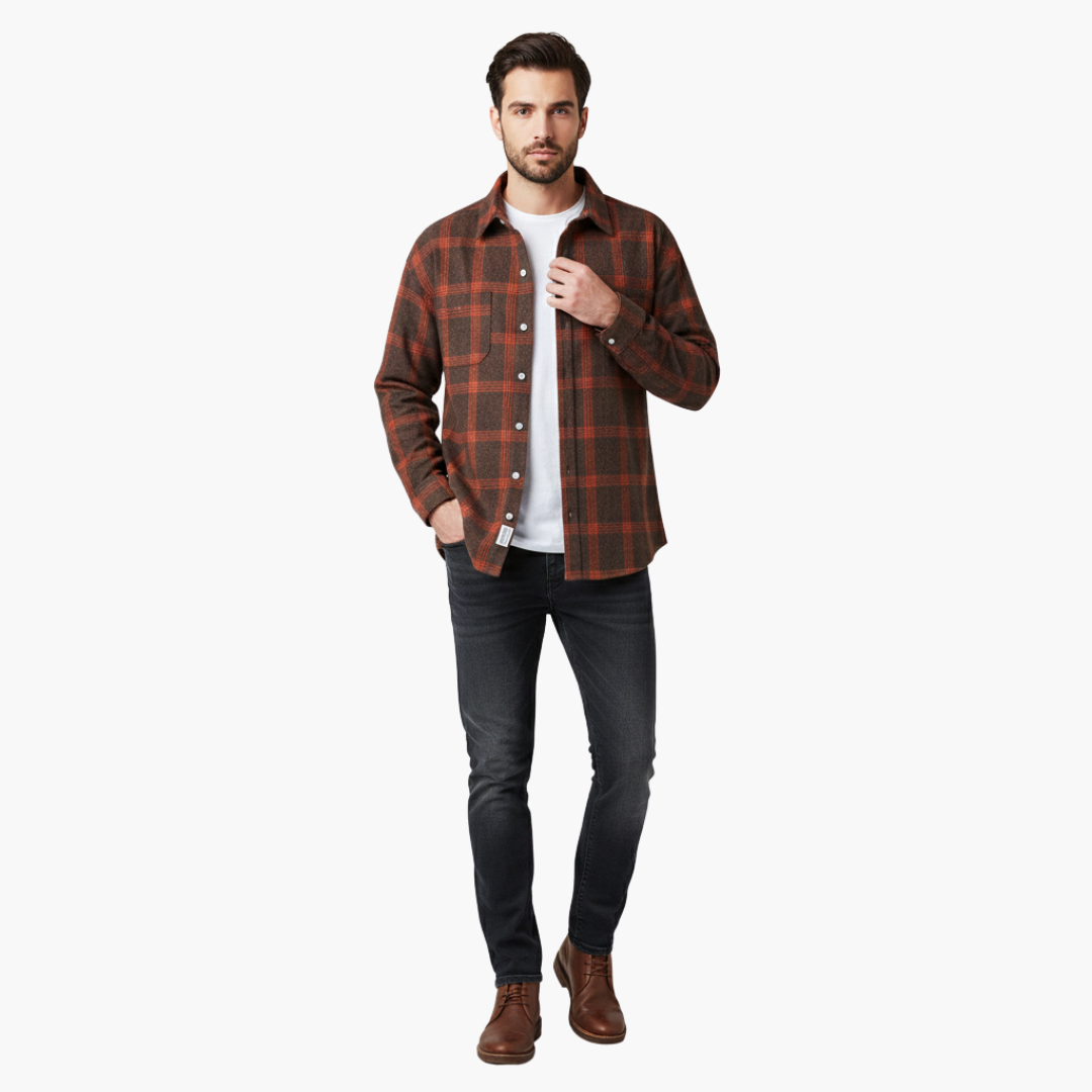 Heren Shirt | Oversized | Lange Mouw | Herfst