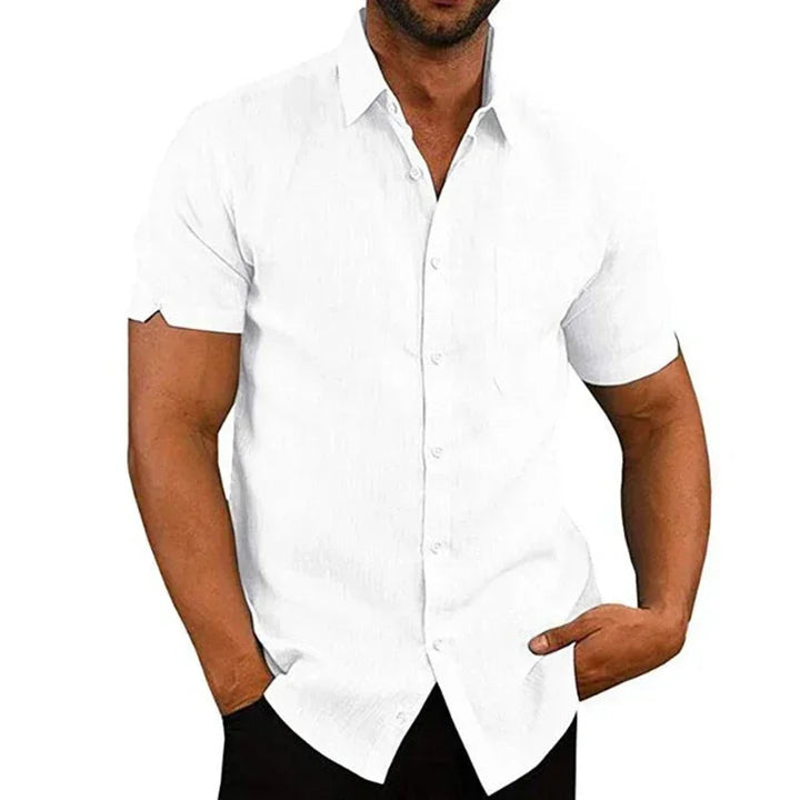 Heren Shirt | Slimfit | Korte Mouw Met Knopen | Zomer