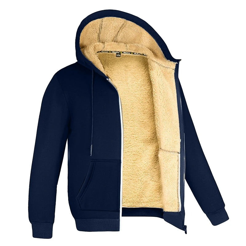 Winterjas Heren | Warme Hoodie Jas | Comfortabele Stijl met Zachte Voering