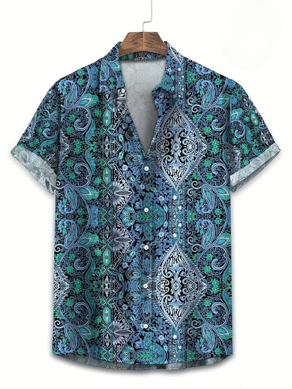 Heren Shirt | Retro | Korte Mouw | Zomer
