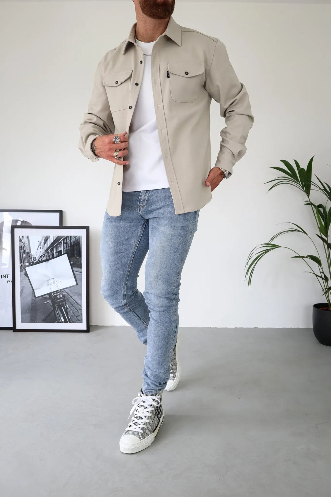 Piek stijl button down overhemd Jasje | Simon