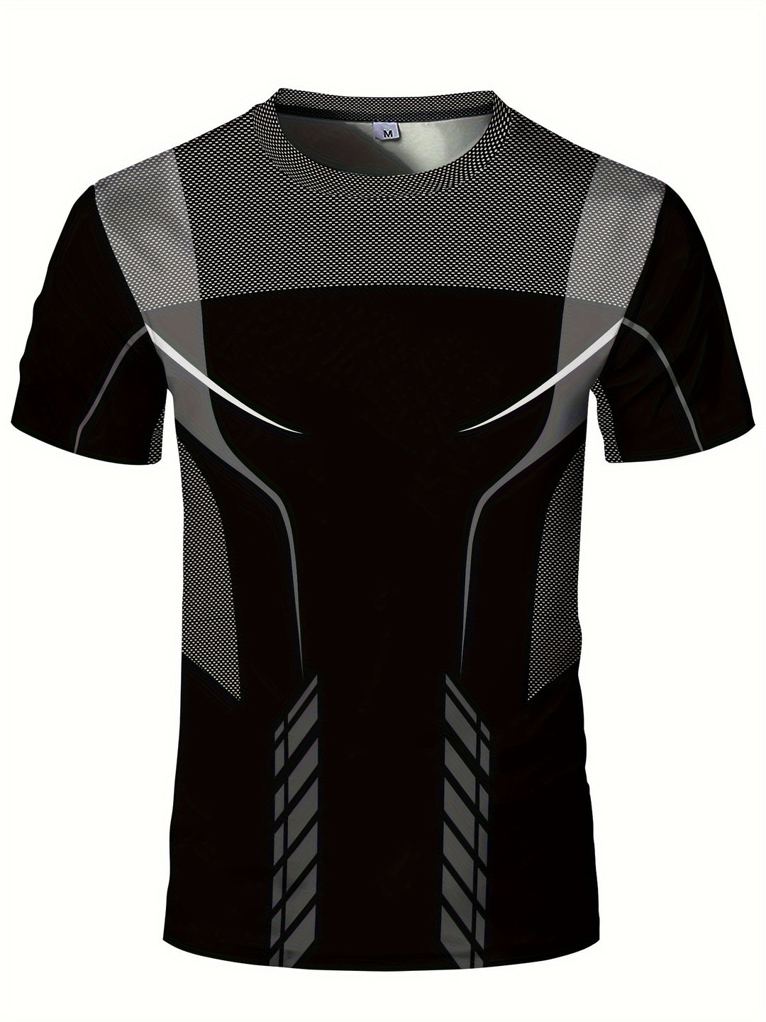 Heren T-shirt | Geometrische Print | High-Elastisch & Sneldrogend | Sporttop Zomer