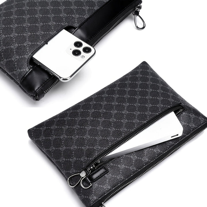 Heren Clutch | PU Leer | Compact & Modieus | Zwart handtas